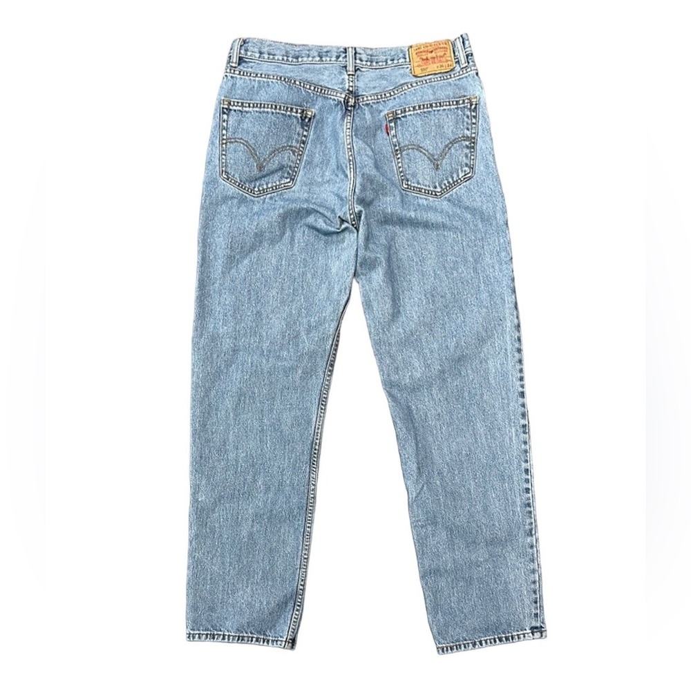 Levis 550 Straight Leg Relaxed Fit Men's Medium Wash Denim Blue Jeans Size 36x34